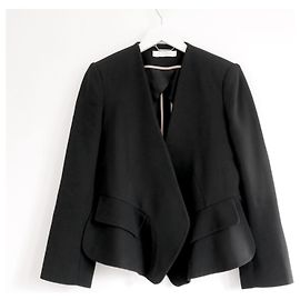 Chloé Chloe Peplum Hem Black Jacket Black