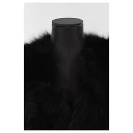 Sandro-Fur jacket-Black