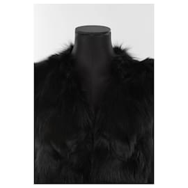 Maje-Fur coat-Black