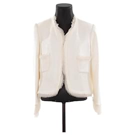 Chanel-Veste de tailleur en coton-Blanc