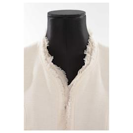 Chanel-Chaqueta de traje de algodón-Blanco