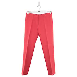 Dior-Pantalon droit en coton-Rouge