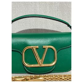 Valentino Garavani-VALENTINO GARAVANI Borse T.  Leather-Verde