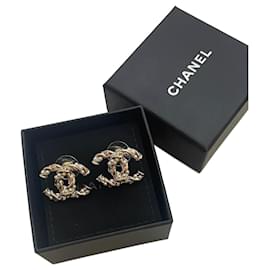 Chanel-Pendientes CHANEL T.  metal-Dorado