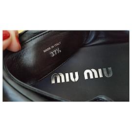 Miu Miu-SANDALES DE SPORT MIU MIU EN CUIR NOIR-Noir
