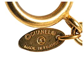 Chanel-Collier pendentif matelassé Chanel Gold CC-Doré