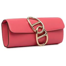 Hermès-Hermès - Egee-Clutch aus Tadelakt in Rosa-Pink