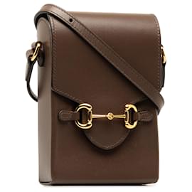 Gucci-Mini caballo Gucci marrón 1955 Bolso crossbody-Castaño,Marrón oscuro