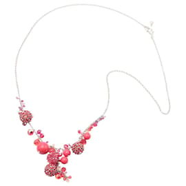 Swarovski-Swarovski 75cm Crystal Long Necklace in Pink Metal-Pink