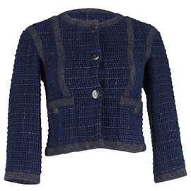 Giacca da sera Chanel in cotone blu navy Blu navy