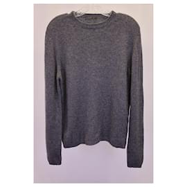 Prada-Prada Crewneck Sweater in Grey Cashmere-Grey