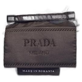 Prada-Prada Veste à capuche en re-nylon, en nylon noir-Noir