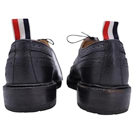 Thom Browne-Zapatos brogue Wingtip de cuero negro de Thom Browne-Negro