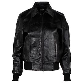 Céline Giacca Blouson Celine in pelle di agnello nera Nero