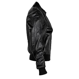 Céline-Celine Blouson Jacket in Black Lambskin Leather-Black