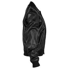 Saint Laurent-Jaqueta Saint Laurent Moto em couro preto-Preto