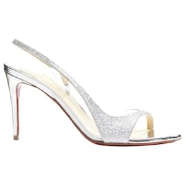 Christian Louboutin-CHRISTIAN LOUBOUTIN Optisling Sandale-Silber,Metallisch