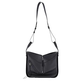 Loewe-Loewe Small Hammock Bag in Black Calfskin Leather-Black
