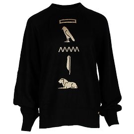 Pull Hiéroglyphique Chanel en Cachemire Noir Noir
