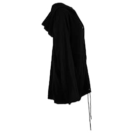 Chanel-Chanel Zip Hooded CC Sweatshirt in Black Cotton-Black