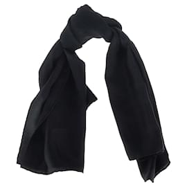 Louis Vuitton-Foulard carré Louis Vuitton en soie noire-Noir