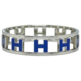 Hermès-Bracelet Hermes Round H réversible en métal en bon état-Autre