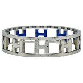 Hermès-Bracelet Hermes Round H réversible en métal en bon état-Autre