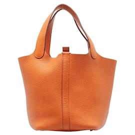 Hermès-Hermes Clemence Picotin 18 Leather Handbag in Good condition-Other