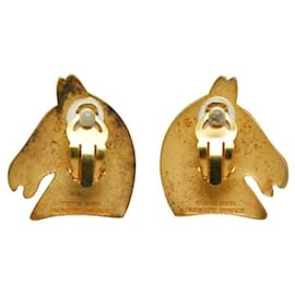 Hermès-Hermes Pferdekopf Ohrringe Metall Ohrringe in gutem Zustand-Andere