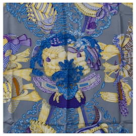 Hermès-Hermes Silk Scarf 87cm x 88cm Chapeau! Multi-Color in Very Good Condition-Grey