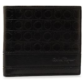Salvatore Ferragamo-Salvatore Ferragamo Gancini Leather Bifold Wallet  Leather Short Wallet in Good condition-Other
