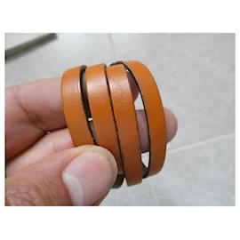Hermès-Hermès Behapi bracelet 4 turns box and dustbag-Light brown