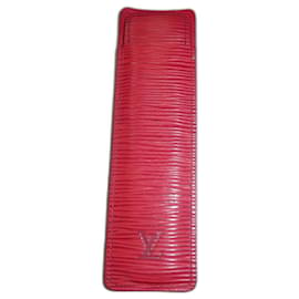 Louis Vuitton-estojo de caneta Louis Vuitton vermelho em couro Epi-Vermelho
