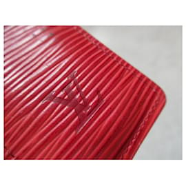 Louis Vuitton-Estuche para bolígrafo Louis Vuitton en cuero Epi rojo-Roja