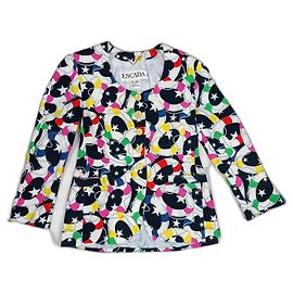 Escada vintage multicolorida. Multicor