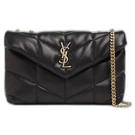 Saint Laurent Toy Puffer Lambskin Black Handbag Black