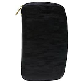Louis Vuitton-LOUIS VUITTON Epi Agenda Geode Travel Case Black M63872 LV Auth 69834-Black