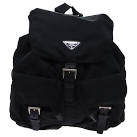 Prada-PRADA Backpack Nylon Black Auth bs12817-Black