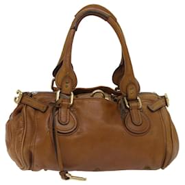 Chloé-Chloe Paddington Hand Bag Leather Brown Auth bs13218-Brown