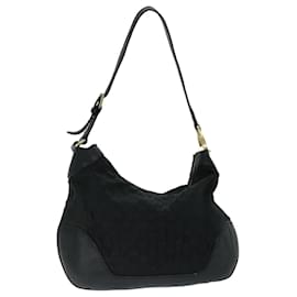 Gucci-gucci GG Canvas Shoulder Bag black 211810 auth 69782-Black
