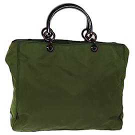 Prada-PRADA Bolso de Mano Nylon Khaki Auth bs13320-Caqui