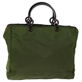 Prada-PRADA Hand Bag Nylon Khaki Auth bs13320-Khaki