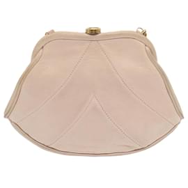 Chanel-CHANEL Purse Chain Shoulder Bag Calf leather Beige CC Auth 69854-Beige