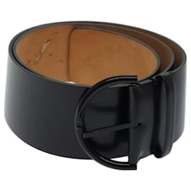 Louis Vuitton-LOUIS VUITTON Belt Leather 90/36 Black LV Auth bs13313-Black