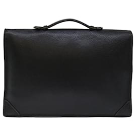 Loewe-LOEWE Anagram Hand Bag Leather Black Auth bs13243-Black