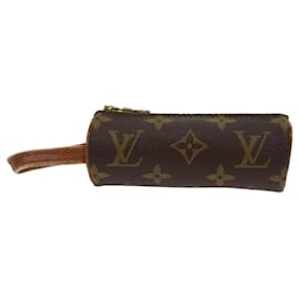 Louis Vuitton-LOUIS VUITTON Monograma Etui 3 Estuche para pelotas de golf M58249 LV Auth 69813-Monograma