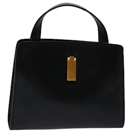 Gucci-GUCCI bolsa de mão de couro preto Auth bs13305-Preto