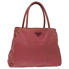 Prada-PRADA Hand Bag Nylon Pink Auth bs13247-Pink