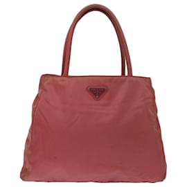Prada-Bolsa de mão PRADA Nylon rosa Auth bs13247-Rosa