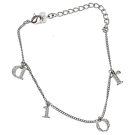 Christian Dior-Christian Dior Stone Bracelet Argent Auth yk11456-Argenté